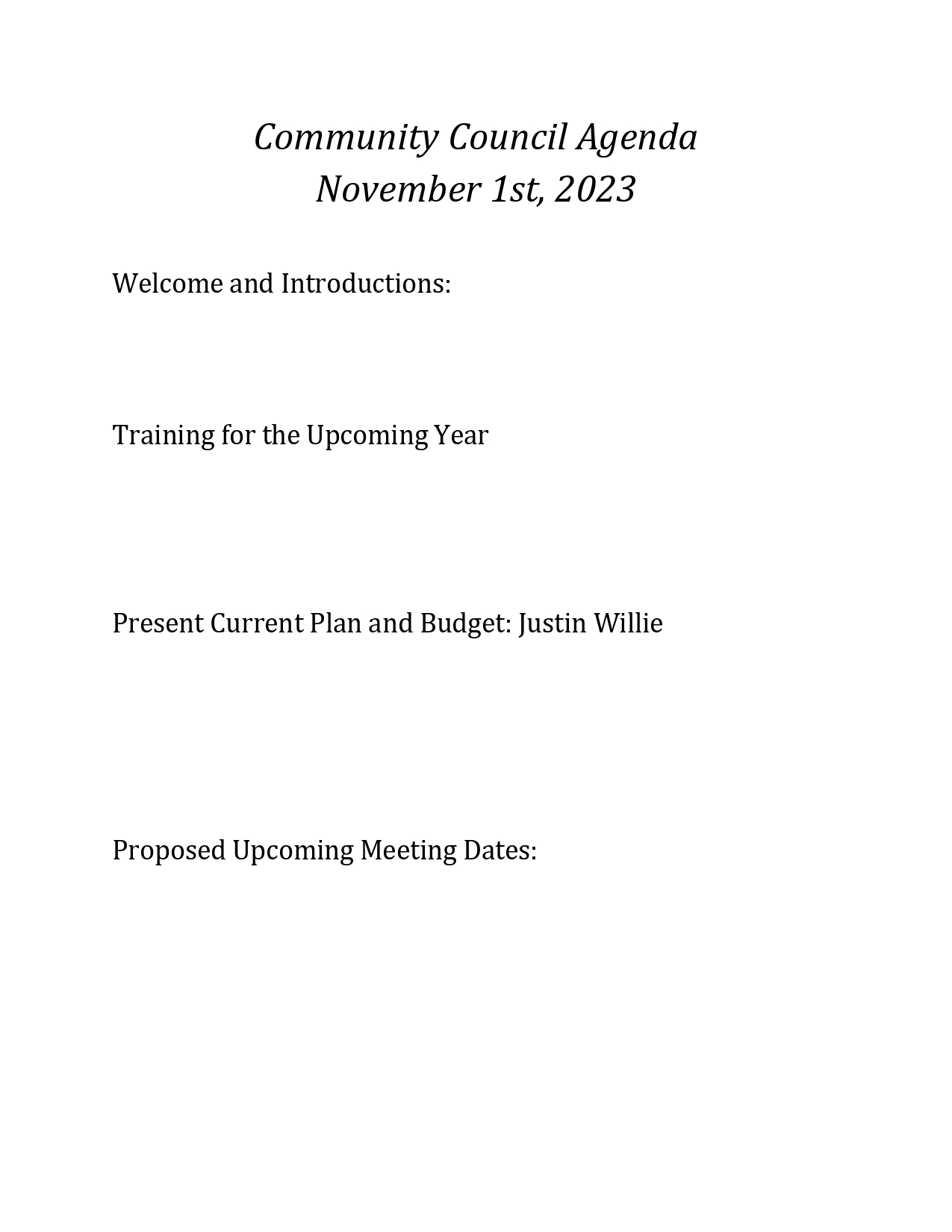 November 2023 Agenda page 0001