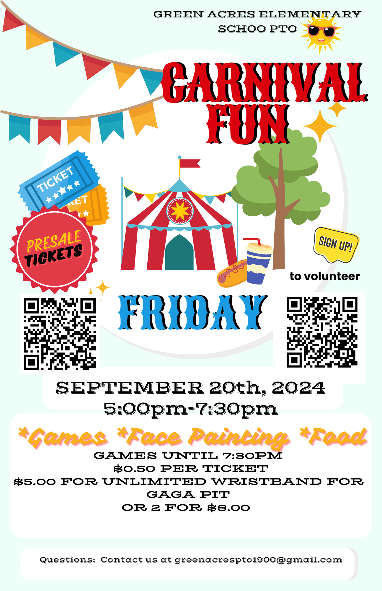 INFORMATION ON THE UPCOMING SCHOOL CARNIVAL